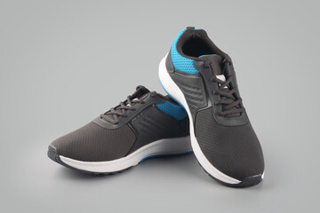 Indian made men's Sports Shoes Isolated on Gray	
