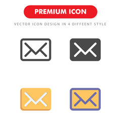 email icon pack isolated on white background. for your web site design, logo, app, UI. Vector graphics illustration and editable stroke. EPS 10.