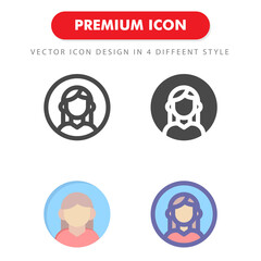 avatar icon pack isolated on white background. for your web site design, logo, app, UI. Vector graphics illustration and editable stroke. EPS 10.