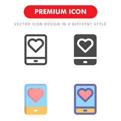 love icon pack isolated on white background. for your web site design, logo, app, UI. Vector graphics illustration and editable stroke. EPS 10.