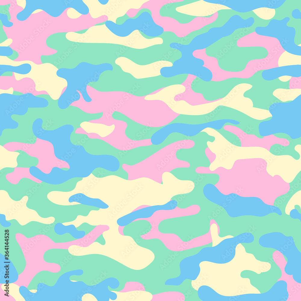 Wall mural vector camouflage pattern for army. Creative camouflage military pattern - Wall murals