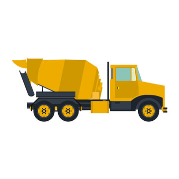logo car concrete mixer, construction machines, logo for a construction company