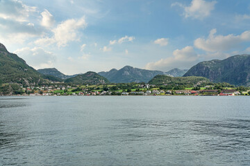 Fototapeta na wymiar Norwegian fjords mountain view, Norway
