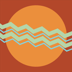 An abstract retro zigzag line background image.