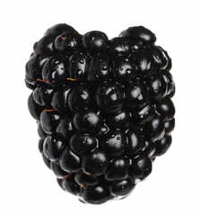 Blackberry macro isolated on white background