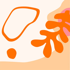 illustration vector EPS Print hand draw painted abstract modern art for wall decoration or postcard cover or textile or background or other