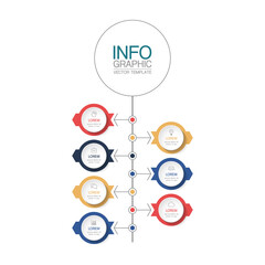 Vector infographic template with 7 steps or options. Data presentation, business concept design for web, brochure, diagram.