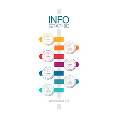 Vector infographic template with 7 steps or options. Data presentation, business concept design for web, brochure, diagram.