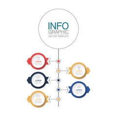 Vector infographic template with 5 steps or options. Data presentation, business concept design for web, brochure, diagram.