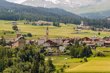 Riom, Parsonz, Radons, Surses, Burg , Rätia Ampla, Savognin, Bivio, Albula, Julierpass, Fluss,...