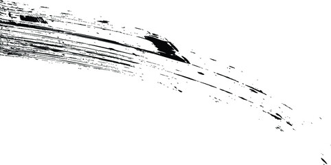 Grunge Paint stripe . Vector brush Stroke . Distressed banner . Black isolated paintbrush collection . Modern Textured shape . Dry border in Black 