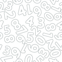 Seamless pattern with numbers for school design. - 364150918