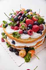 Mixed berries fruit cake