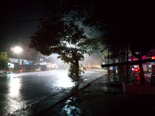 night rain fall in Palakunnu ,Kerala India .