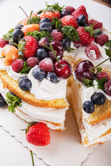 Mixed berries fruit cake