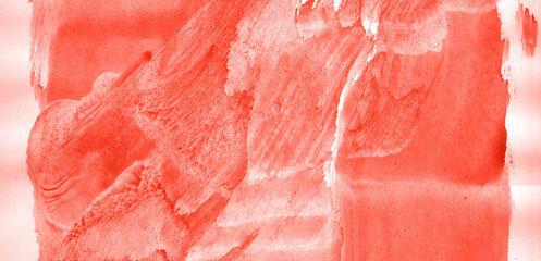 Abstract watercolor background hand-drawn on paper. Volumetric smoke elements. Red color. For design, web, card, text, decoration, surfaces.