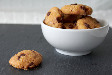protein cookies with chickpea flour and chocolate chips