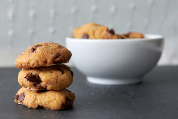 protein cookies with chickpea flour and chocolate chips