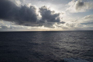 Fototapeta premium View over the sea with one big cloud on sky, Asia sea.