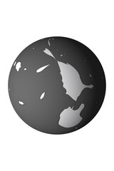 black and white soccer ball 3 d illustration on white background 