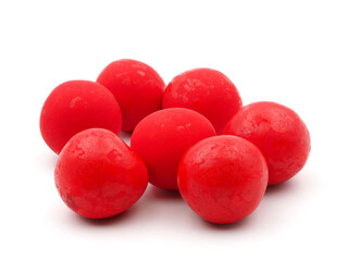 Sugar Coated Cherries isolated on white background