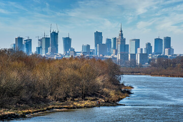 Warsaw panorama spring 2020