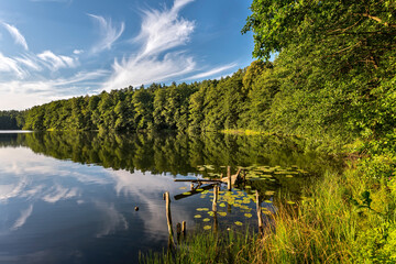 Poland lake masuria fishing nature relax holiday - obrazy, fototapety, plakaty