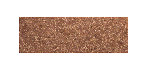 square slice of dried bread isolate on a white background, top view