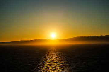 sunset landscape with amazing colors