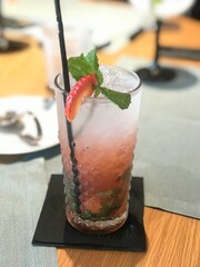 cocktail with strawberry