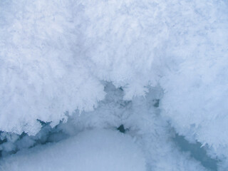 Winter background. The texture of the snow