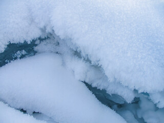 Winter background. The texture of the snow
