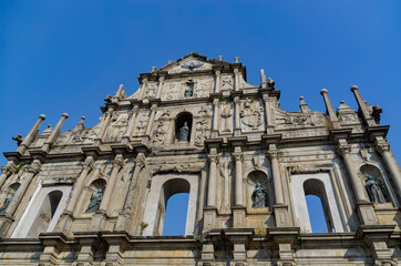 Exterior view of the Ruins of St. Paul's