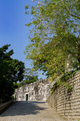 Sunny exterior view of the Monte Fort