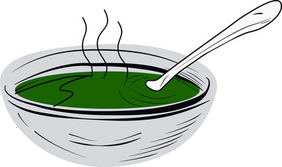 vegan hot soup vektor