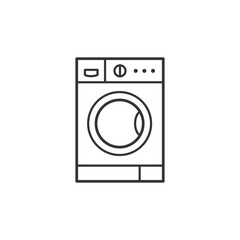 Washing machine household domestic appliances thin line icon