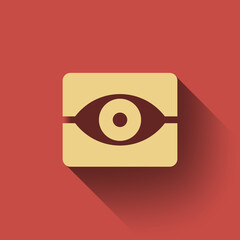 Eye icon, Flat style, vector
