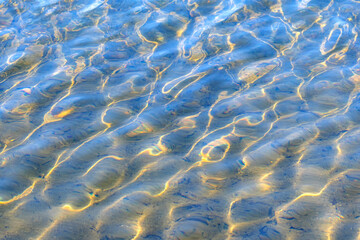 Fototapeta na wymiar Sunlit Ripples In Water