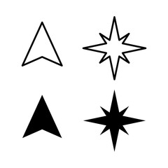 set of Compass vector icons. Compass icon vector