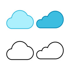 set of Cloud icons vector. cloud computing icon