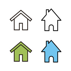 set of Home icons. House vector icon. Address