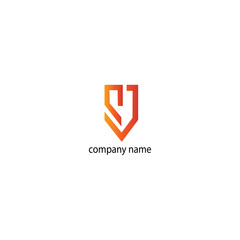 Initial business logo J color template vector design