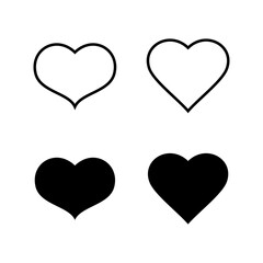 Set of Heart icons. Heart vector icon. Like icon vector. Love