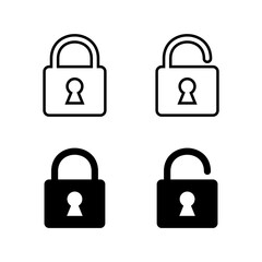 set of Lock icons. Encryption icon. Security symbol. Secure. Private