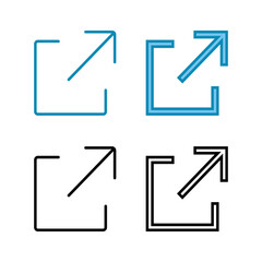 Fototapeta premium set of External link symbol vector icons. Link icon. Link vector icon. Hyperlink chain symbol