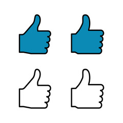 set of Like icons. Thumbs up icon. social media icon