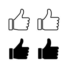 set of Like icons. Thumbs up icon. social media icon