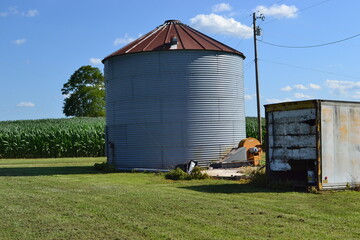 grain silos in the countryside © James