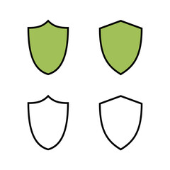 Set of Shield vector icons. Protection icon vector. Security vector icon