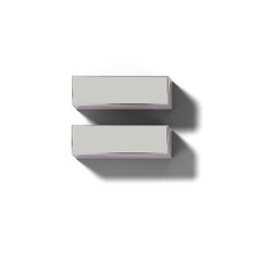 リアルなシルバーの文字ブロックの=